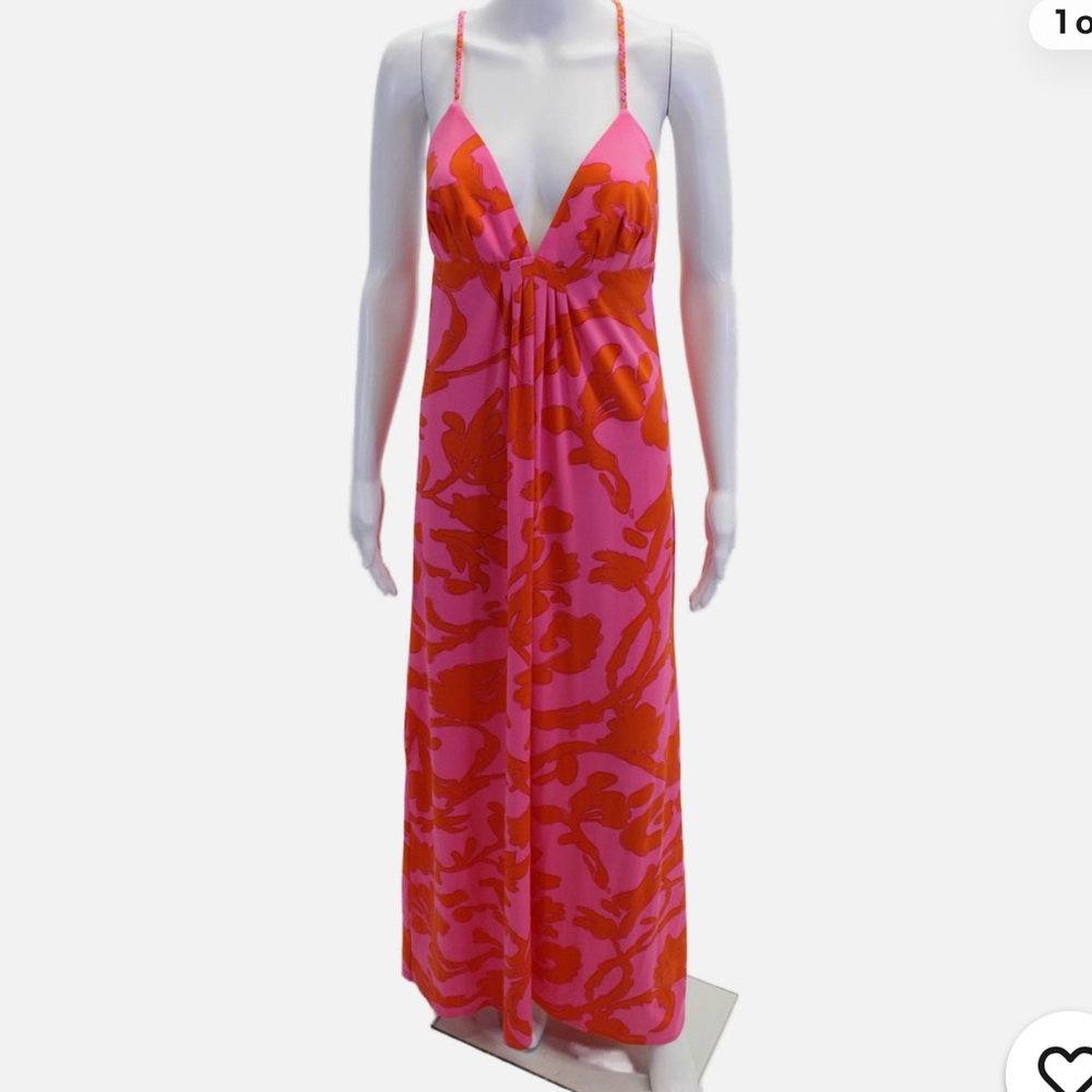 NWT Julie Brown Pink and Orange Dress